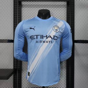 Manchester City 2025-26 Home Kit – Full Sleeve Player Edition