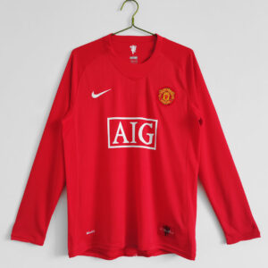 MANCHESTER UNITED 2007-8 HOME FULL SLEEVE RETRO