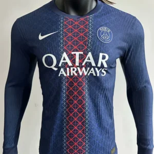 PSG 2025-26 Home Kit – Full Sleeve Player Edition